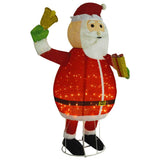 Vidaxl Santa Claus Decorative LED 180 cm luksuzna tkanina