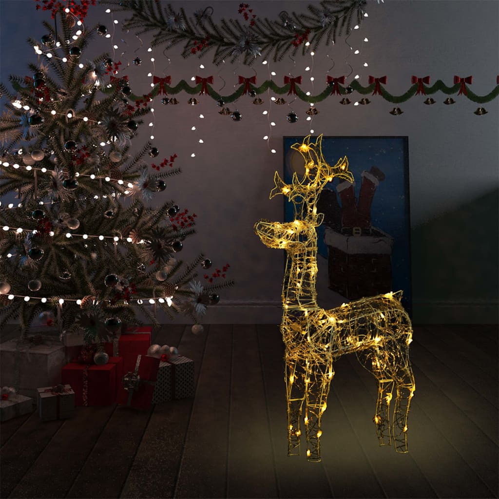 Vidaxl Decoraciones navideñas Reindeer 90 LED 60x16x100 cm acrílico