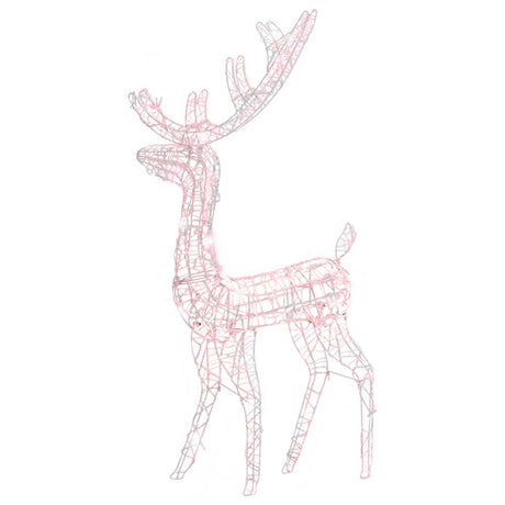 Vidaxl Christmas Decorations Reindeer 140 LEDS 120 cm acrylique chaud blanc