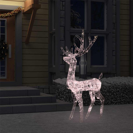 Vidaxl Christmas Decorations Reindeer 140 LEDS 120 cm acrylique chaud blanc
