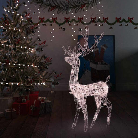 Vidaxl Christmas Decorations Reindeer 140 LEDS 120 cm acrylique chaud blanc