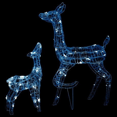 Vidaxl Christmas Decorations Rendeer Family 160 LEDS Cold White Acrylique