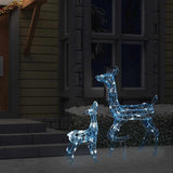 Vidaxl Christmas Decorations Rendeer Family 160 LEDS Cold White Acrylique