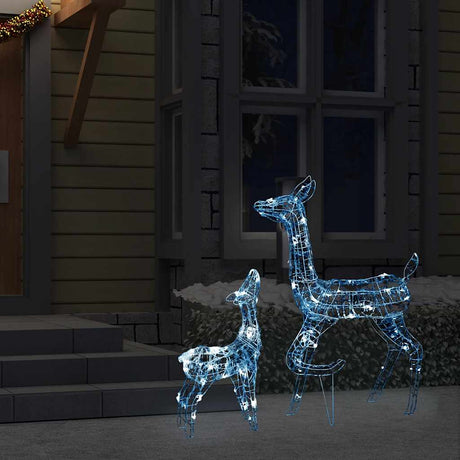 Vidaxl Christmas Decorations Rendeer Family 160 LEDS Cold White Acrylique