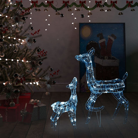 Vidaxl Christmas Decorations Rendeer Family 160 LEDS Cold White Acrylique