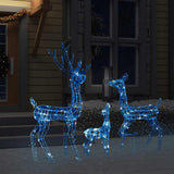 Vidaxl Christmas Decorations Rendeer Family 300 LEDS Blue Acrylique