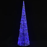 Vidaxl Cône léger LED Bleu Bleu 90 cm acrylique