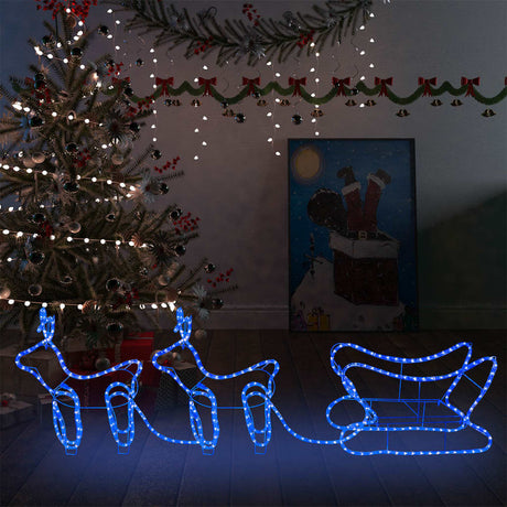 Vidaxl Buitenkerstontiering Rendier et Slee 576 LEDS
