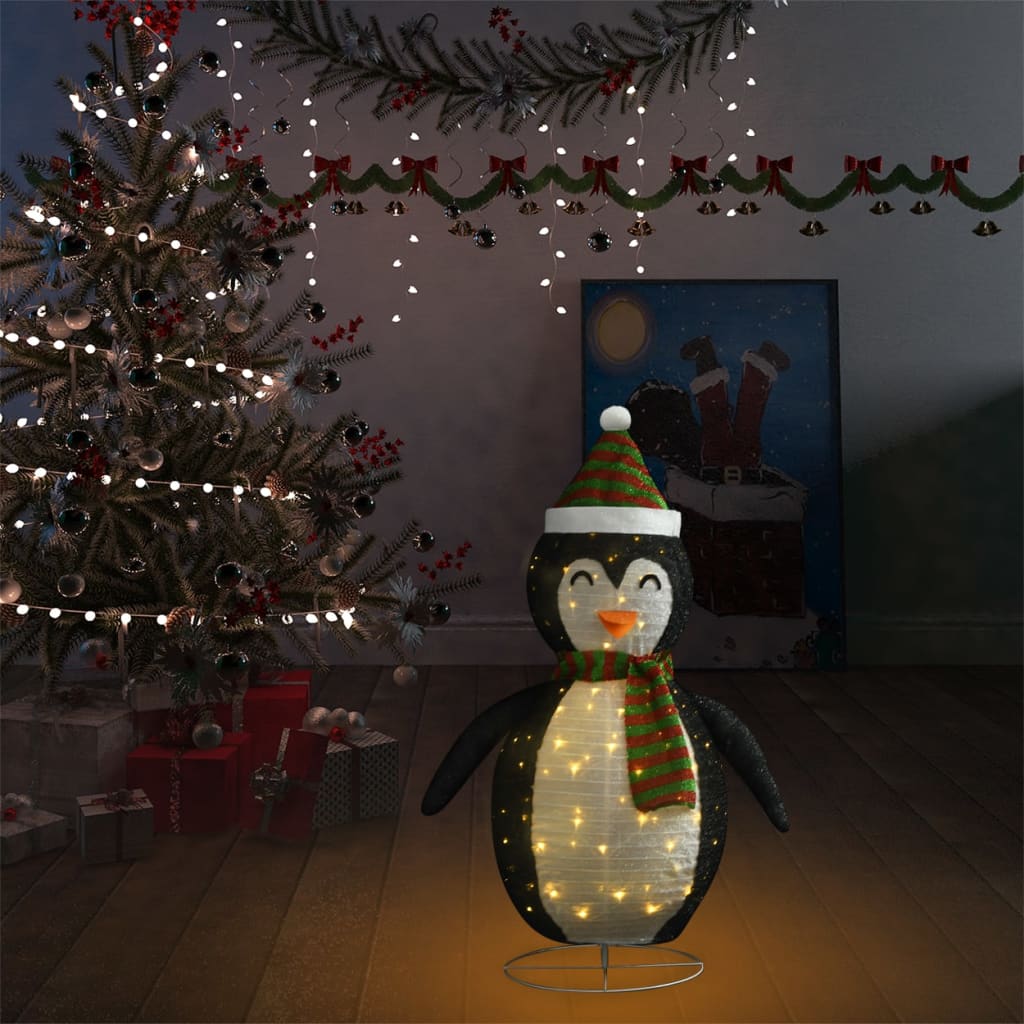 Vidaxl Christmas Penguin Decorative LED 90 cm Tessuto di lusso