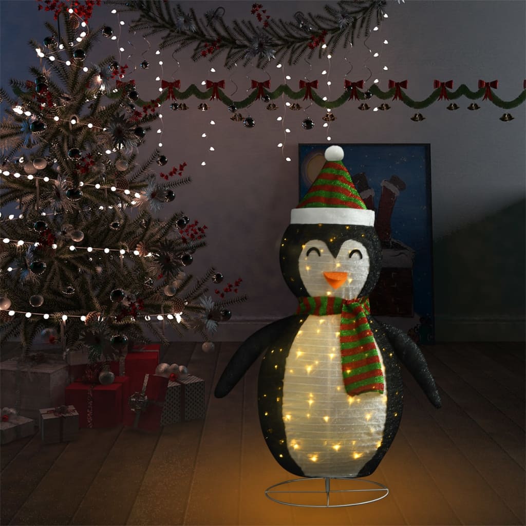 Vidaxl Christmas Penguin Dekoracyjna LED 120 cm luksusowa tkanina