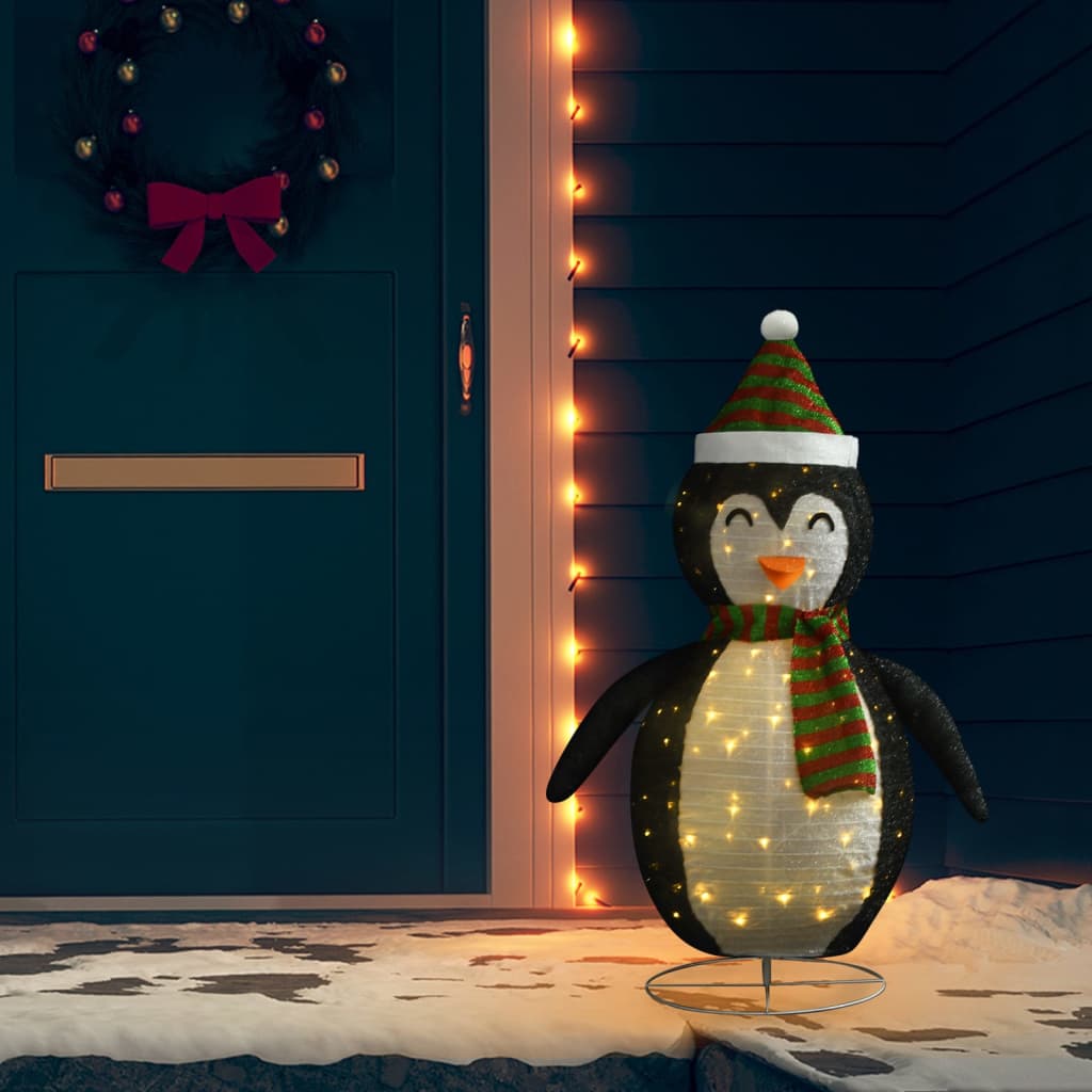 Vidaxl Christmas Penguin Dekoracyjna LED 120 cm luksusowa tkanina