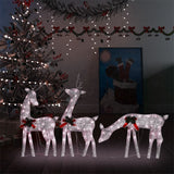 Vidaxl Reindeer Family Christmas Warm White 270x7x90 cm Mesh Gold w kolorze złotym