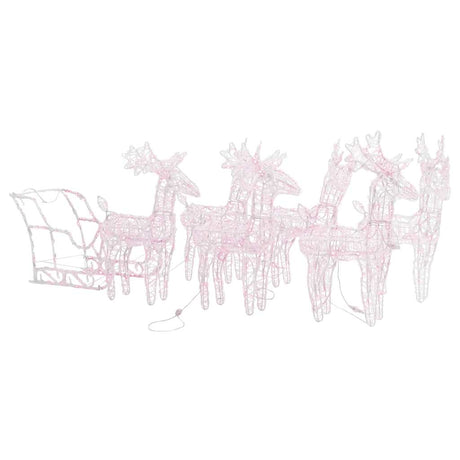 Vidaxl Christmas Decoration Rendeer et SLED 280x28x55 cm acrylique