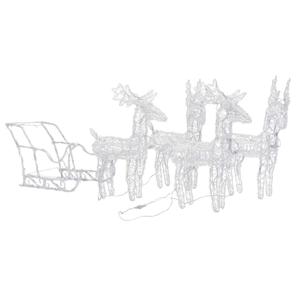 Vidaxl Christmas Decoration Rendeer et SLED 280x28x55 cm acrylique