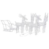 Vidaxl Christmas Decoration Rendeer et SLED 280x28x55 cm acrylique