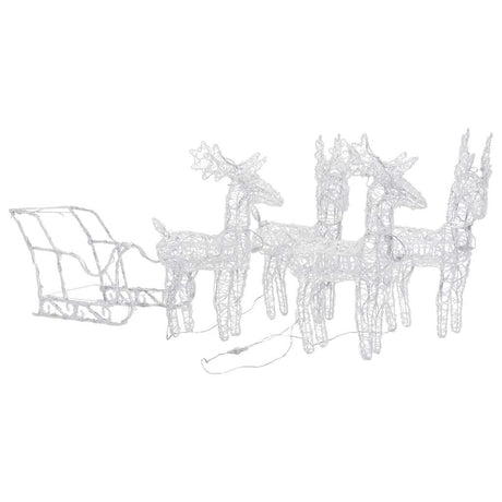 Vidaxl Christmas Decoration Rendeer et SLED 280x28x55 cm acrylique