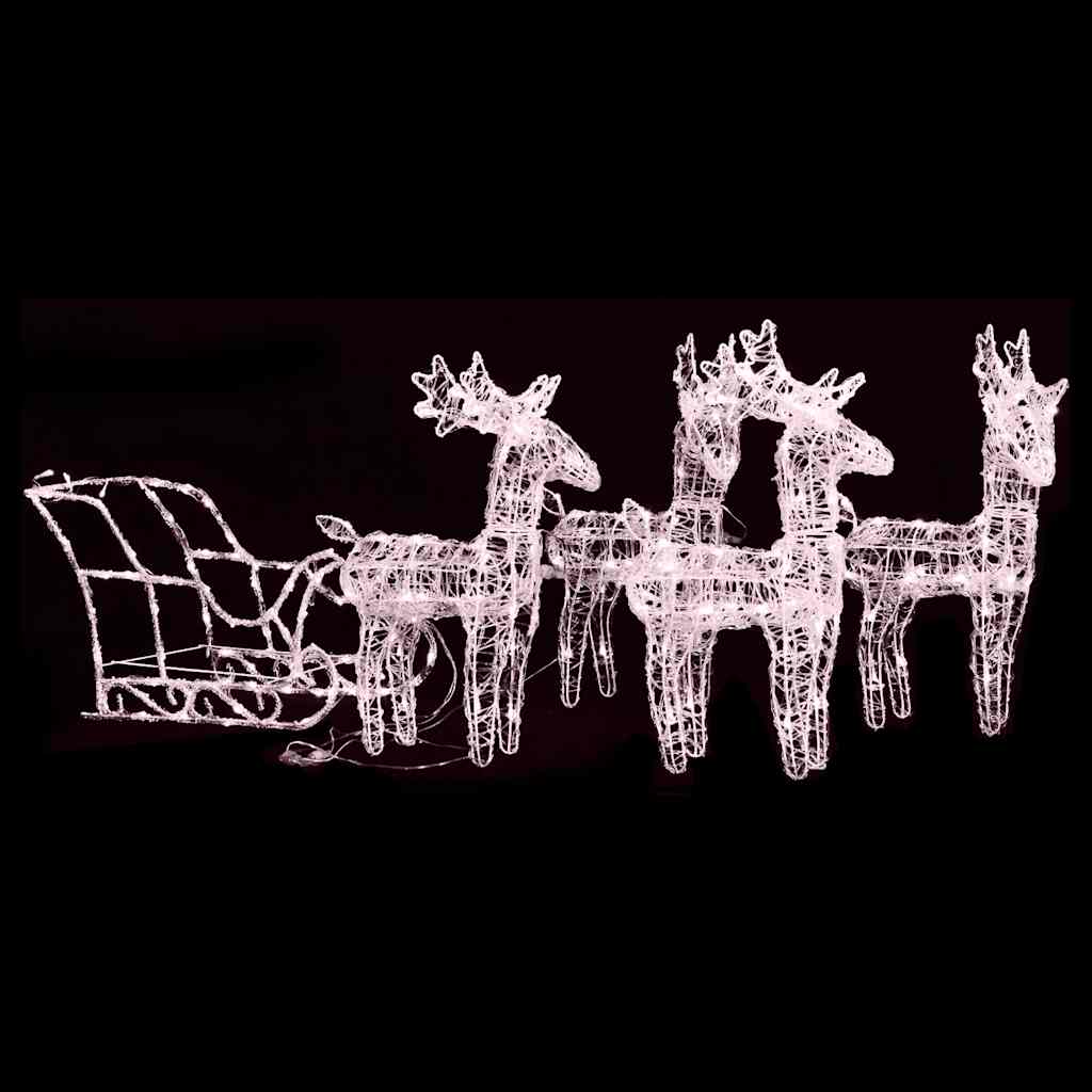 Vidaxl Christmas Decoration Rendeer et SLED 280x28x55 cm acrylique