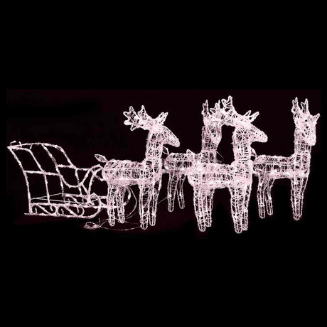 Vidaxl Christmas Decoration Rendeer et SLED 280x28x55 cm acrylique