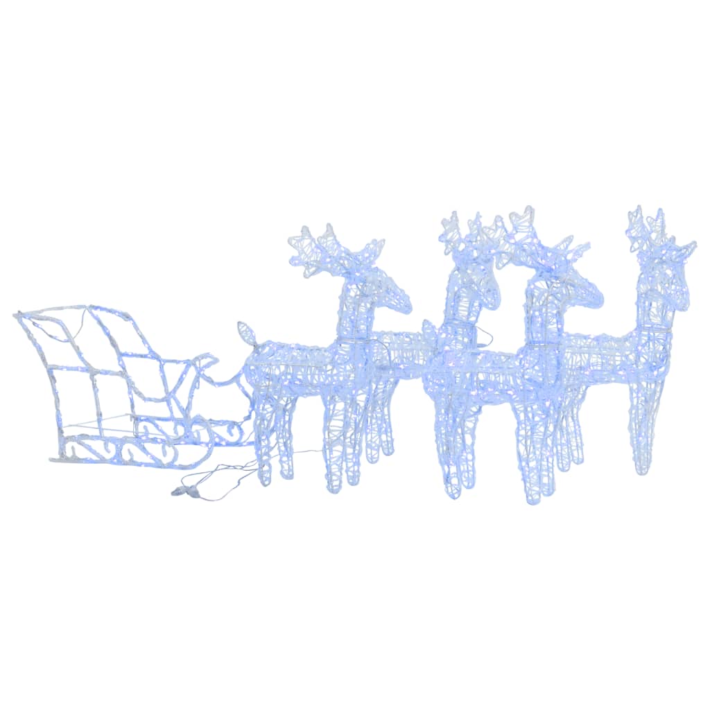 Vidaxl Christmas Decoration Rendeer et SLED 280x28x55 cm acrylique