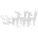 Vidaxl Christmas Decoration Rendeer et SLED 280x28x55 cm acrylique