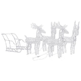 Vidaxl Christmas Decoration Rendeer et SLED 280x28x55 cm acrylique