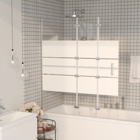 Enceinte de douche vidaxl pliable 120x140 cm ESG blanc