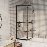 Enceinte de douche vidaxl 100x140 cm ESG noir