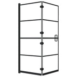 Enceinte de douche vidaxl pliable 120x140 cm ESG noir