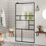 Vidaxl Walk-In Walking Mur 80x195 cm esg-glas transparent et noir