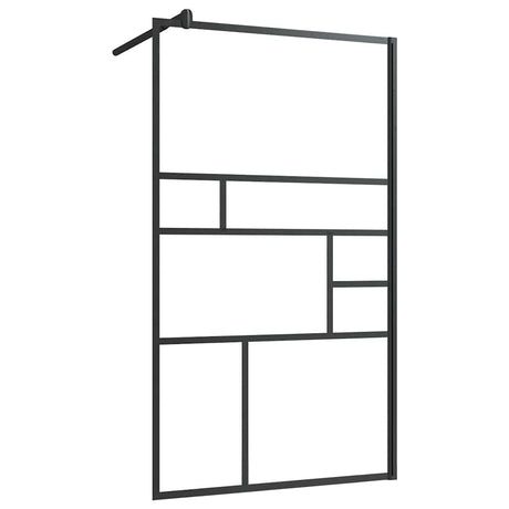 Vidaxl Walk-In Walk-In Walk Mur 90x195 cm ESG-GLAS transparent et noir