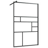 Vidaxl Walk-In Walk-In Walk Murn 100x195 cm esg-glas transparent et noir