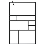 Vidaxl Walk-In Walk-In Walk Murn 100x195 cm esg-glas transparent et noir