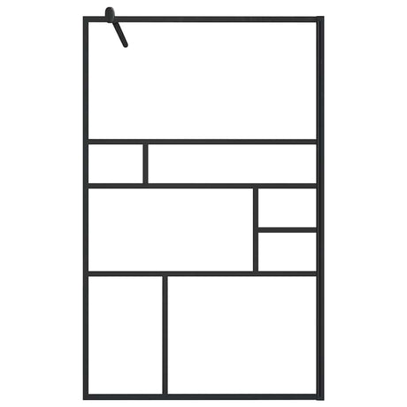 Vidaxl Walk-In Walk-In Walk Murn 100x195 cm esg-glas transparent et noir