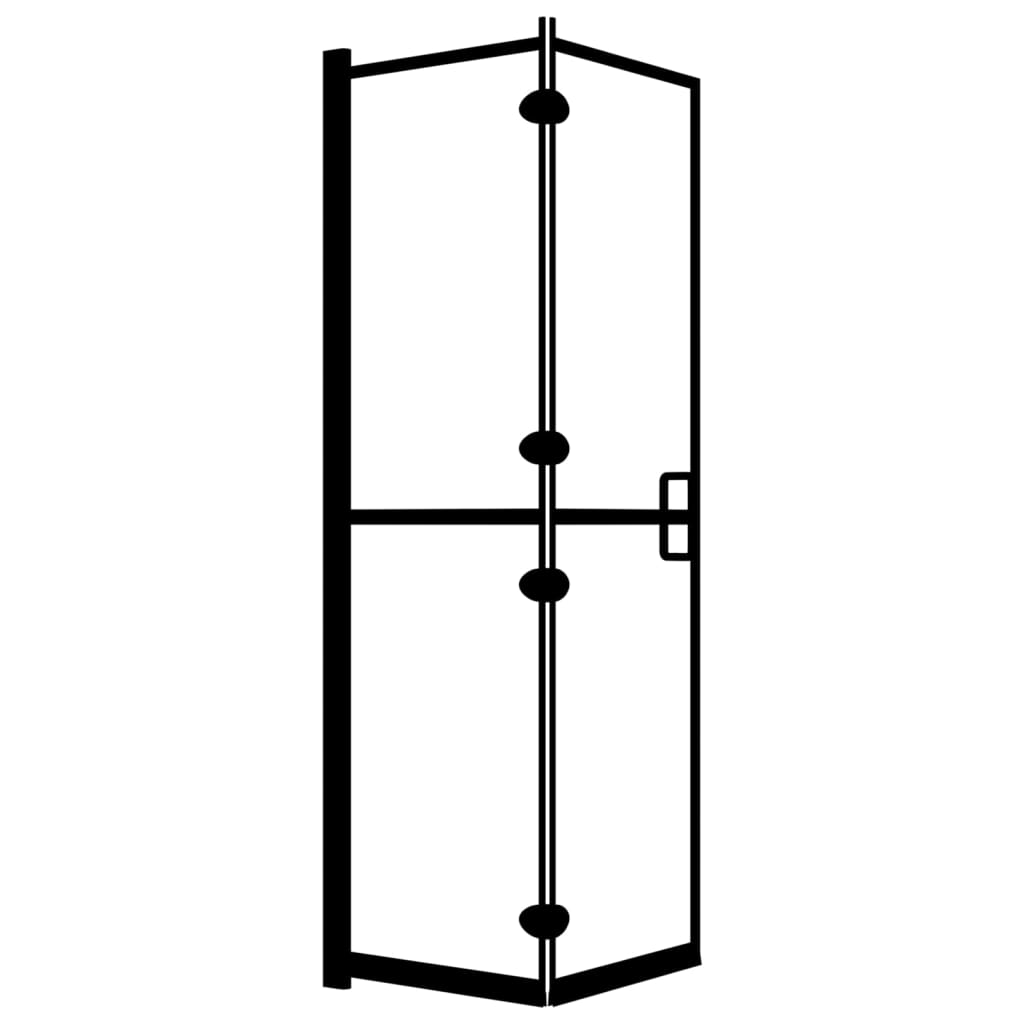 Vidaxl Dusche Aschloss 100x140 cm sg schwaarz