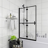 Enceinte de douche vidaxl 100x140 cm ESG noir