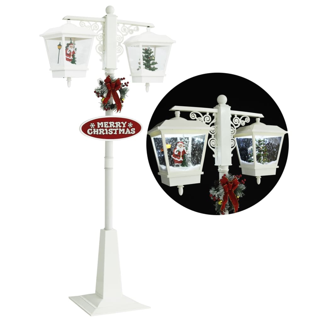 Lampe Vidaxl Straat avec Santa Claus 81x40x188 cm PVC blanc et rouge