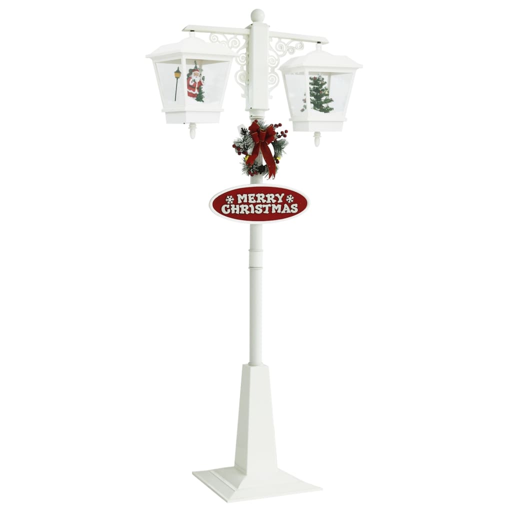 Lampe Vidaxl Straat avec Santa Claus 81x40x188 cm PVC blanc et rouge