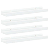 Vidaxl wandschappen 4 st 40x9x3 cm wit
