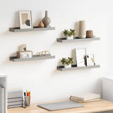 Vidaxl wandschappen 4 st 40x9x3 cm grijs