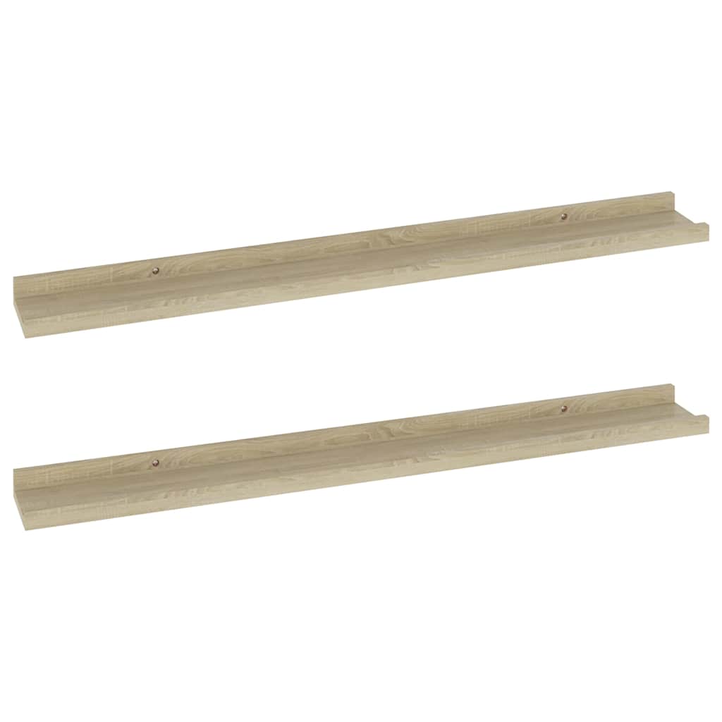 Vidaxl wandplanken 2 st sonoma eiken 80x9x3 cm