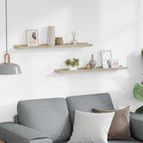 Vidaxl wandplanken 2 st sonoma eiken 80x9x3 cm