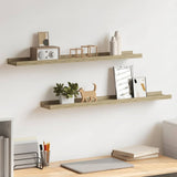 Vidaxl wandplanken 2 st sonoma eiken 80x9x3 cm