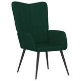 Vidaxl relaxstoel fluweel donkergoen