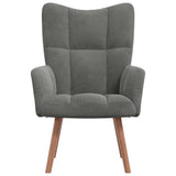Vidaxl relaxstoel fluweel donkergrijs