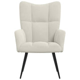 Vidaxl relaxstoel fluweel crèmewit