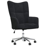 Vidaxl relaxstoel fluweel zwart
