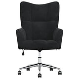 Vidaxl relaxstoel fluweel zwart