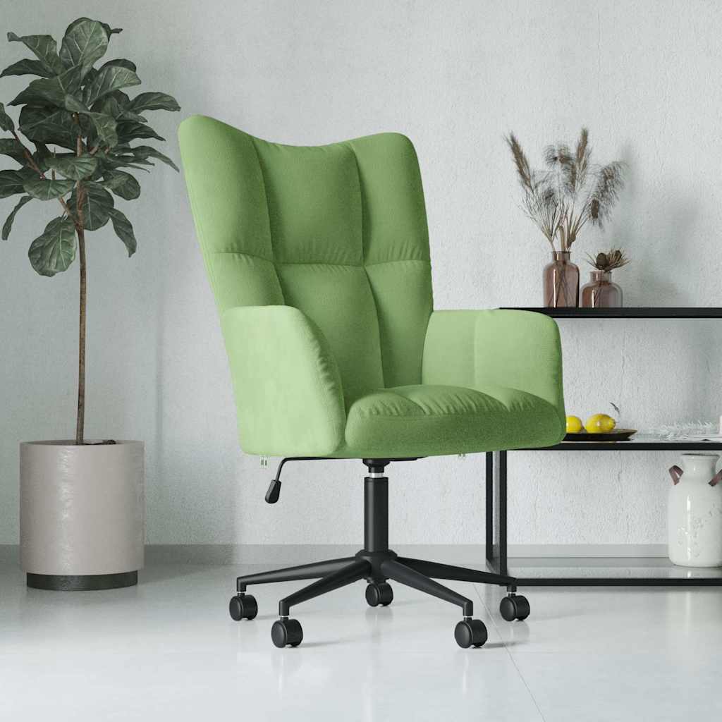 Vidaxl relaxstoel fluweel lichtgroen