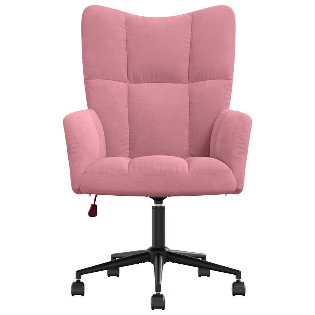 Vidaxl relaxstoel fluweel roze