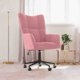 Vidaxl relaxstoel fluweel roze
